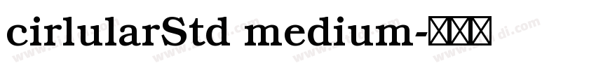 cirlularStd medium字体转换